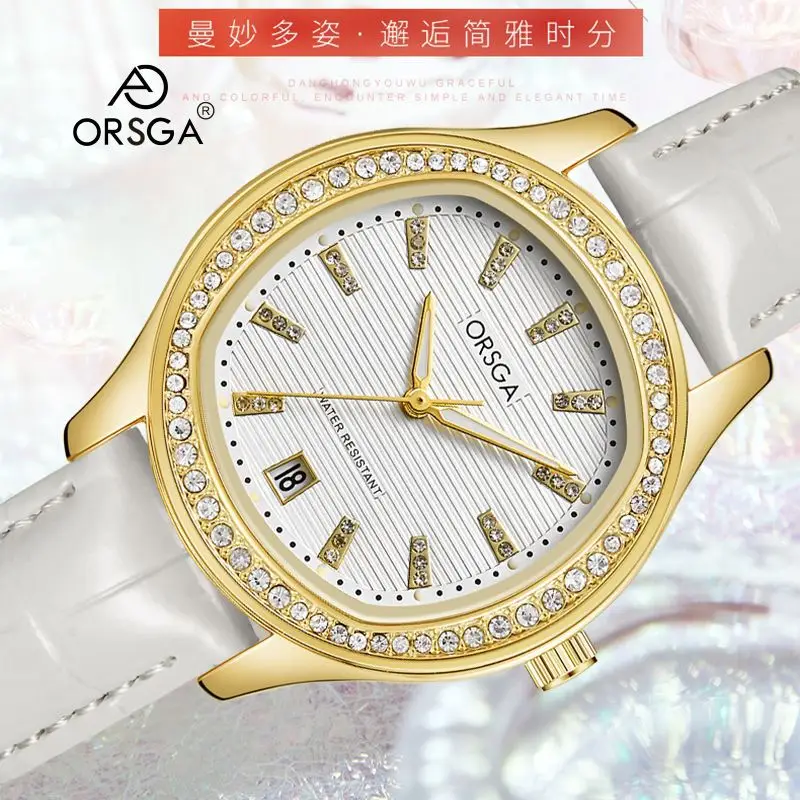 Women's Rose Gold Diamond Watch with Calendar - Image 44