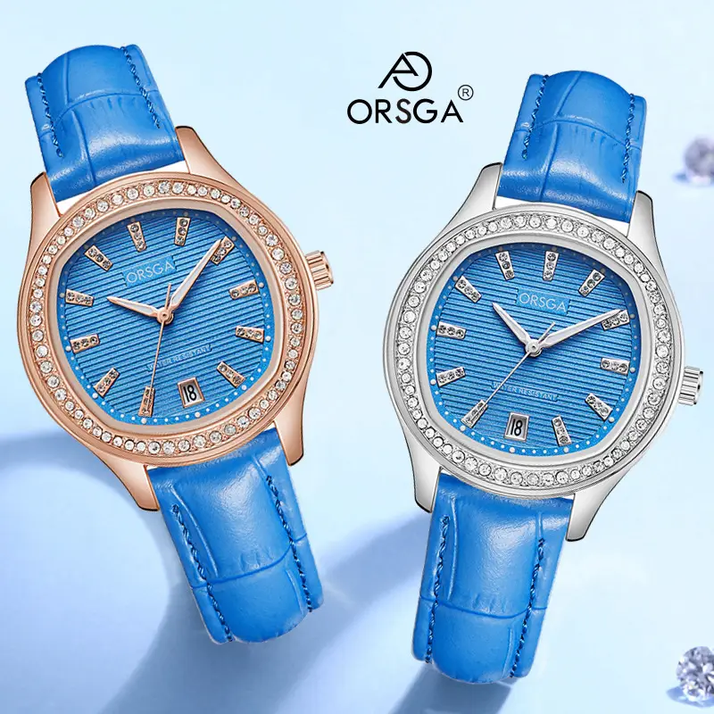 Women's Rose Gold Diamond Watch with Calendar - Image 46