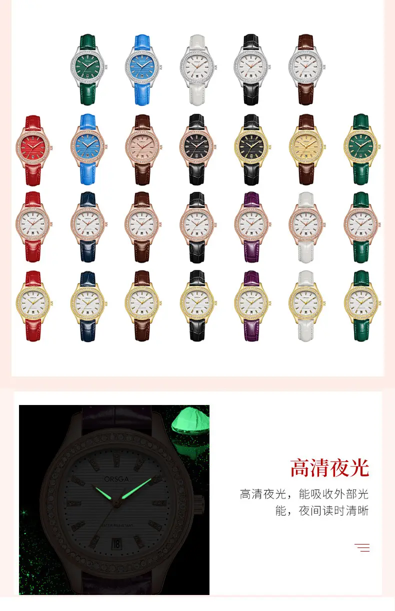Women's Rose Gold Diamond Watch with Calendar — feature 10