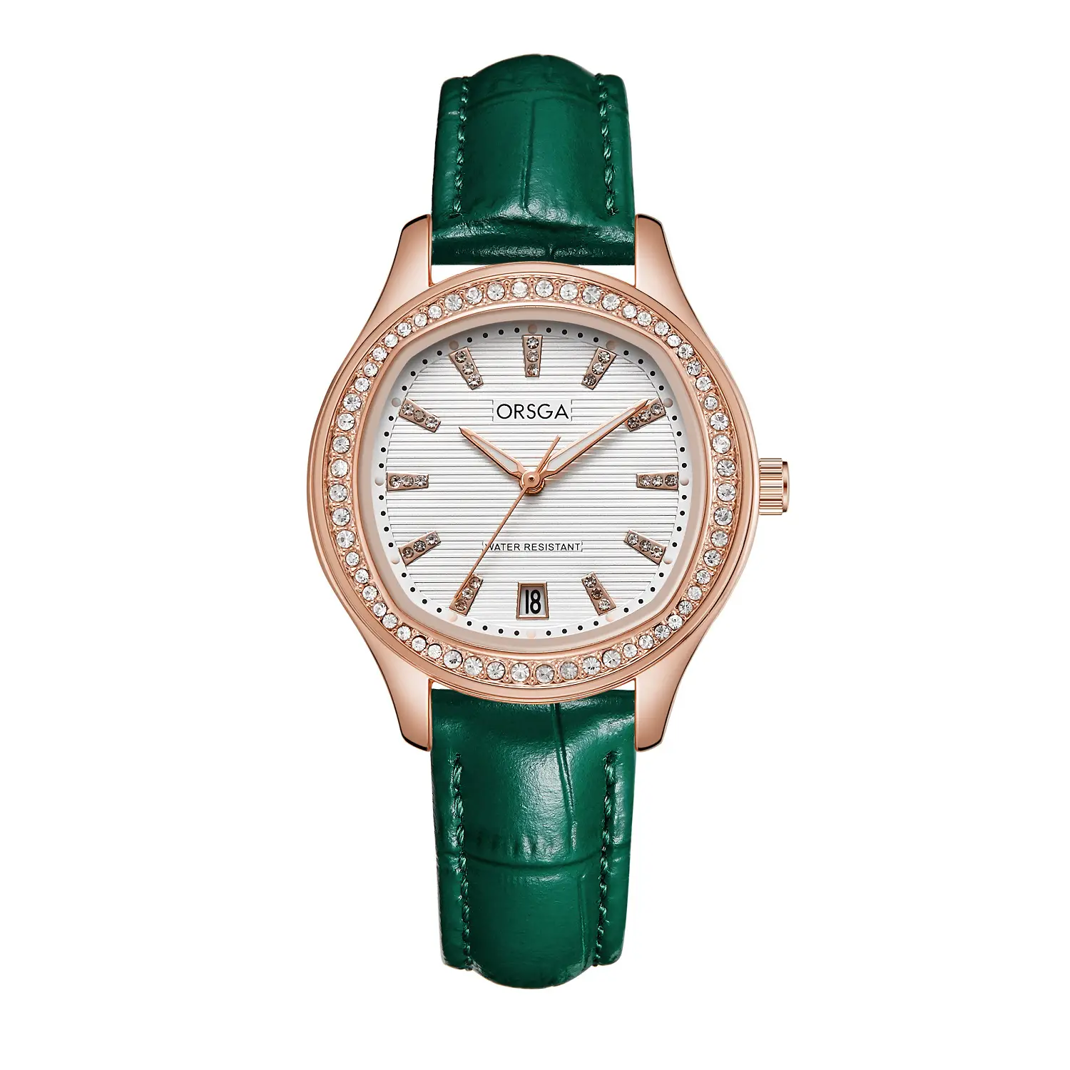 Women's Rose Gold Diamond Watch with Calendar - Image 16