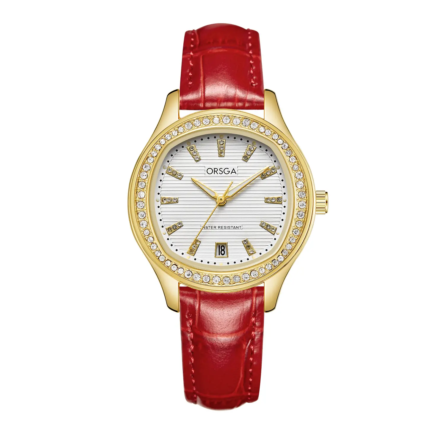 Women's Rose Gold Diamond Watch with Calendar - Image 20