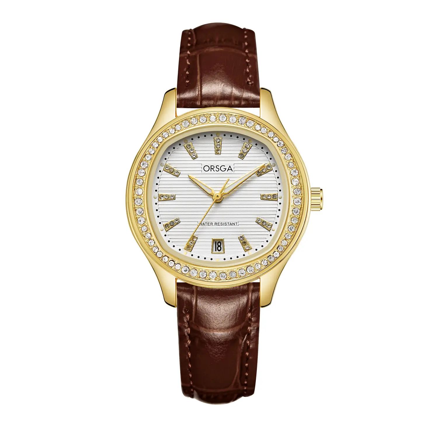 Women's Rose Gold Diamond Watch with Calendar - Image 22