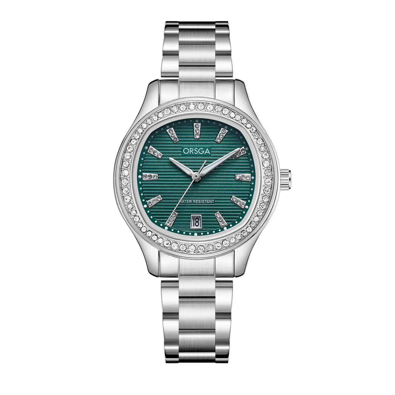 Women's Rose Gold Diamond Watch with Calendar - Image 40