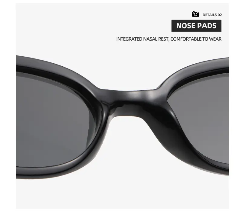 Women's Black Cat Sunglasses UV400 Black Frame — feature 18