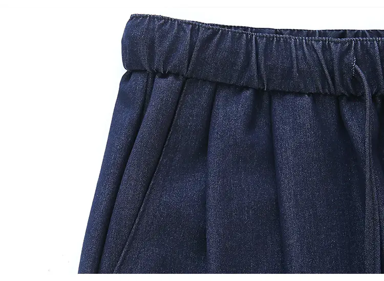 Dark Blue Wide Leg Tencel Jeans Women Summer — feature 45