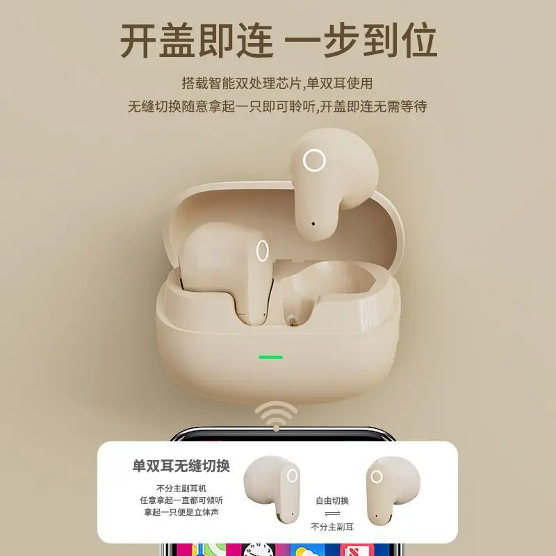 Gh570 Mini Wireless Bluetooth Earphones with Noise Reduction, Ultra-Long Battery Life, Semi-In-Ear, Dual-Ear, Universal for Sports