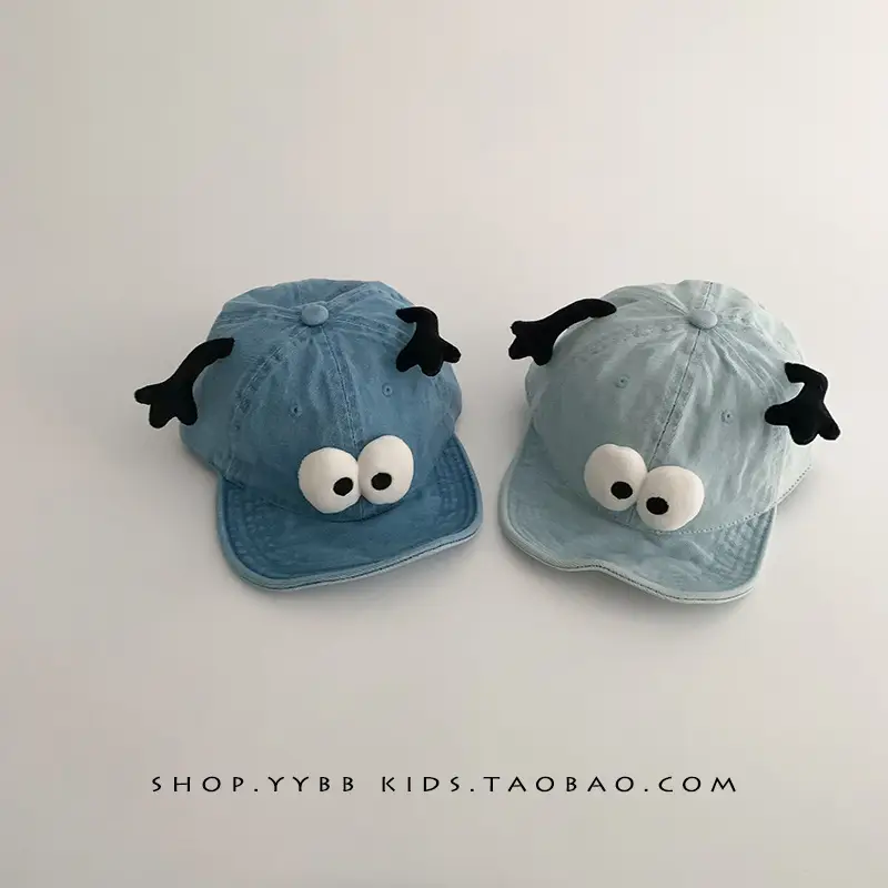 Baby Blue Bunny Cap with Antlers for Boys Girls - Image 4