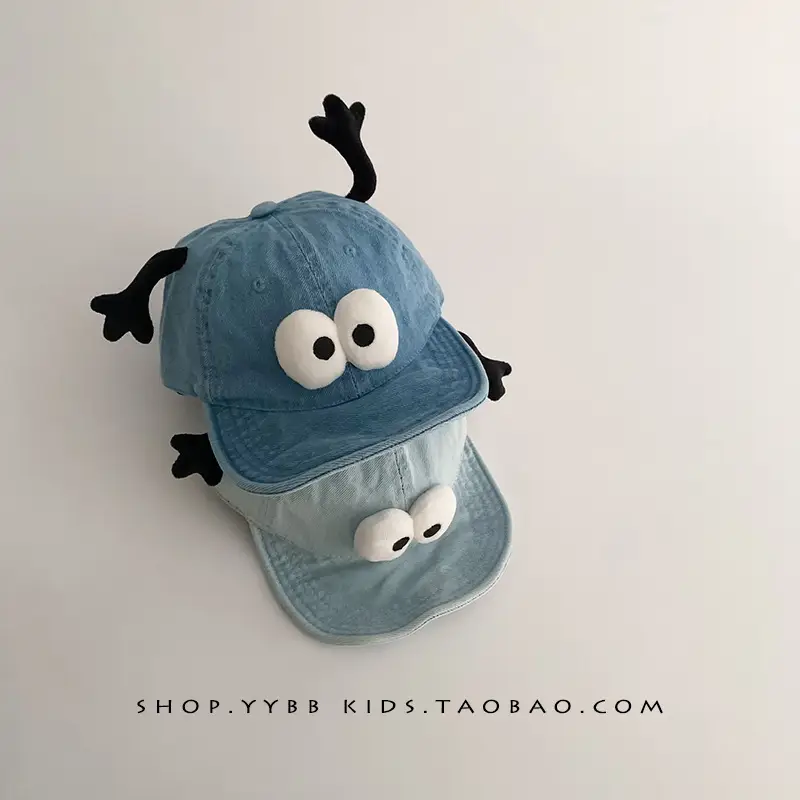 Baby Blue Bunny Cap with Antlers for Boys Girls - Image 5