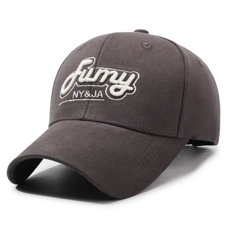 Black Embroidered Baseball Cap for Men Women Spring Autumn