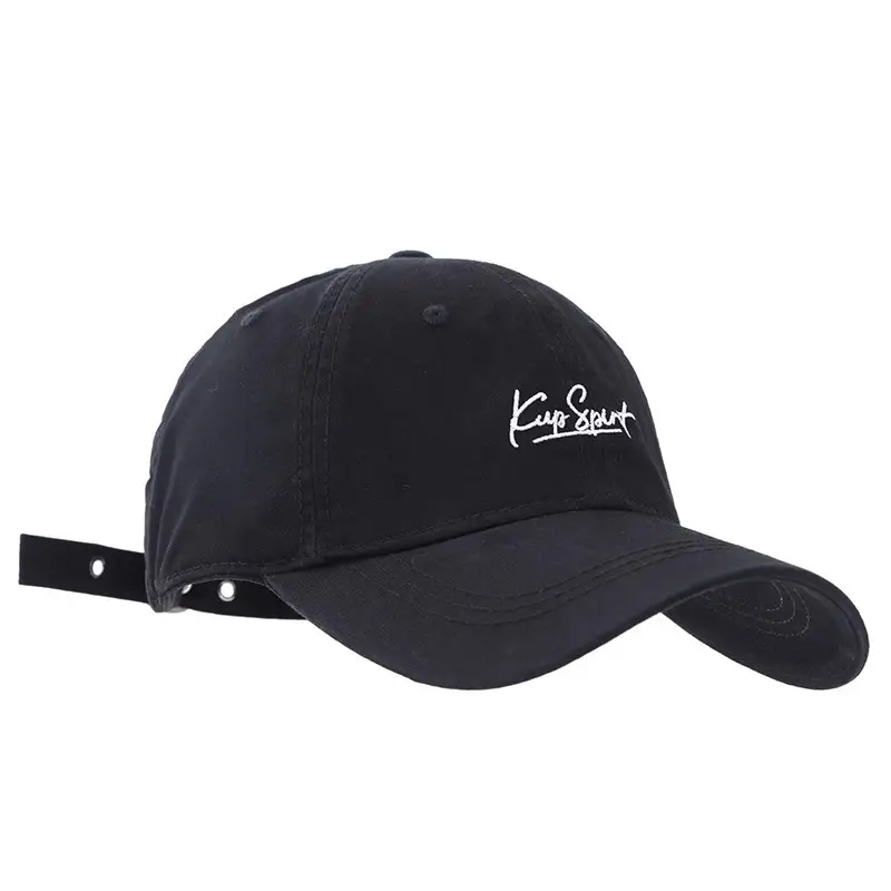 Korean Embroidered Black Baseball Cap for Women - Image 12