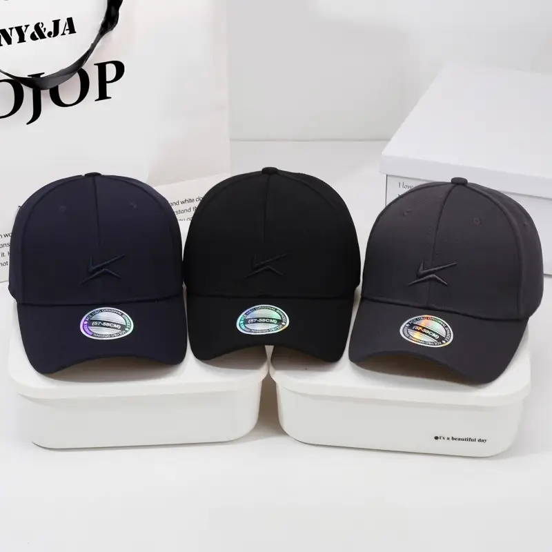 Black Embroidered Baseball Cap with Sunshade - Image 5