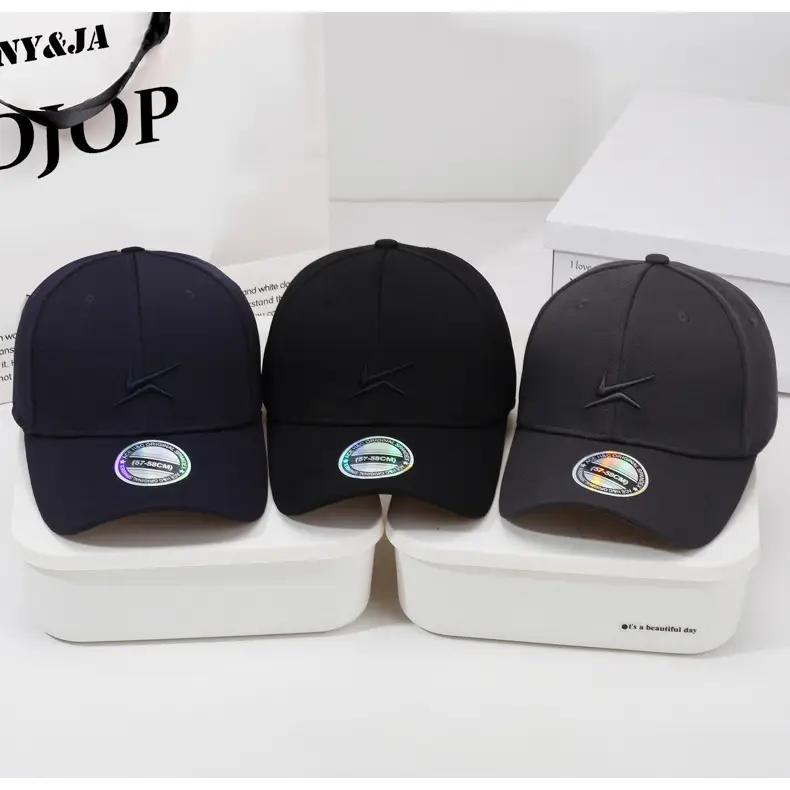 Black Embroidered Baseball Cap with Sunshade — feature 7