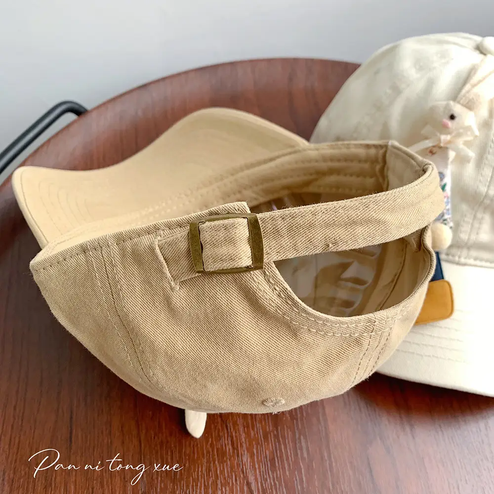 Children's Cartoon Rabbit Cap Blue Beige Bow Cap - Image 13