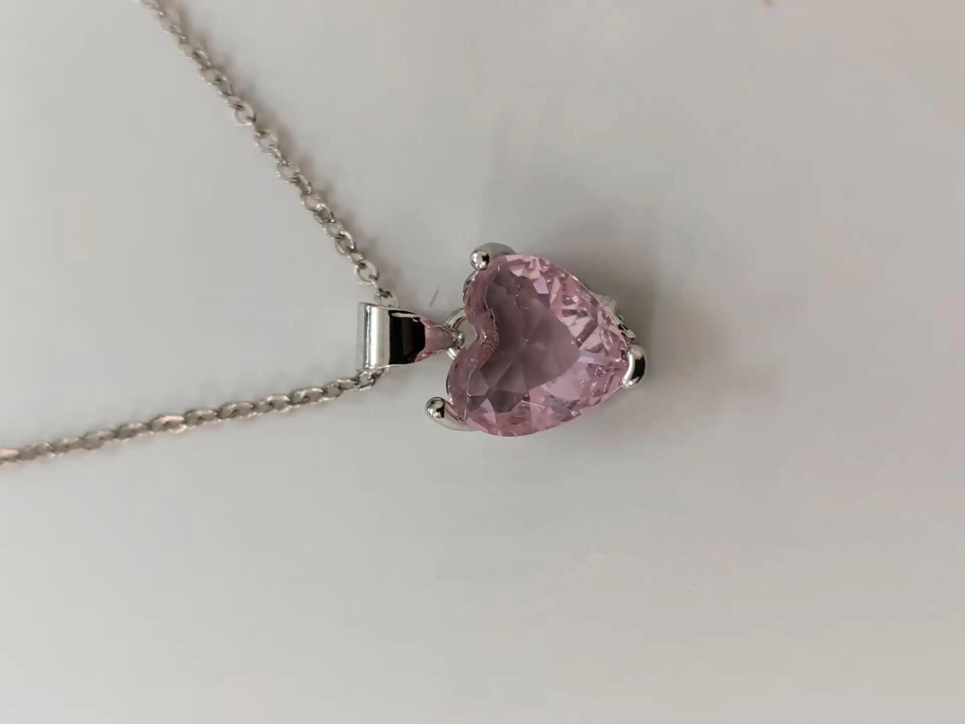 Red Heart Zircon Necklace for Women