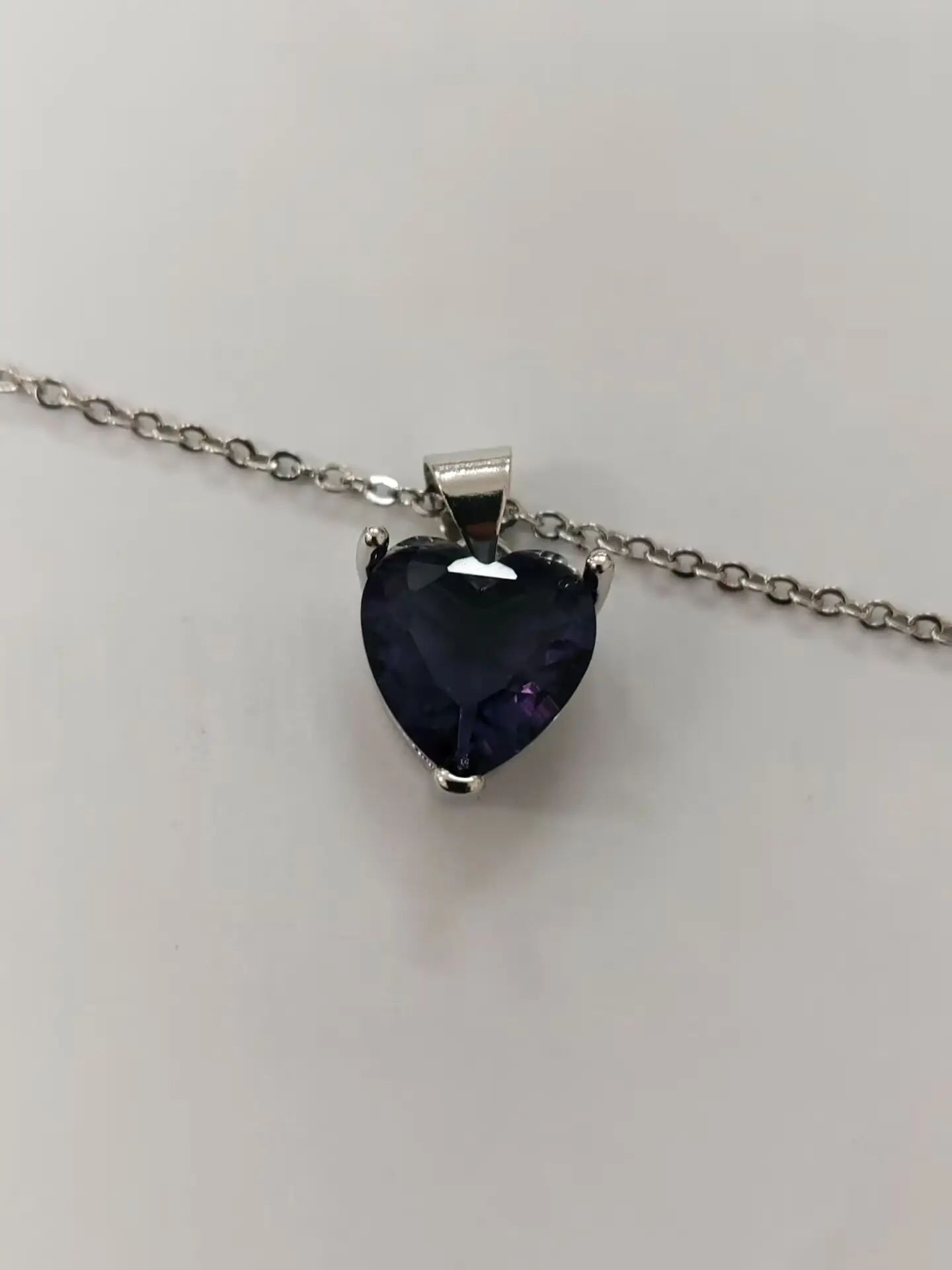 Red Heart Zircon Necklace for Women
