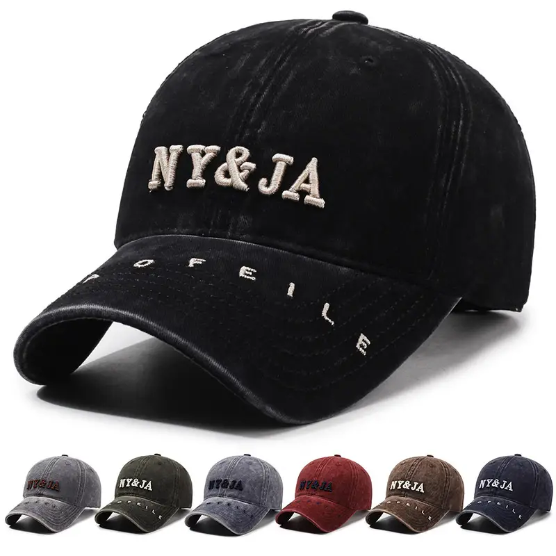 Brown NY&JA Embroidered Baseball Cap for Women