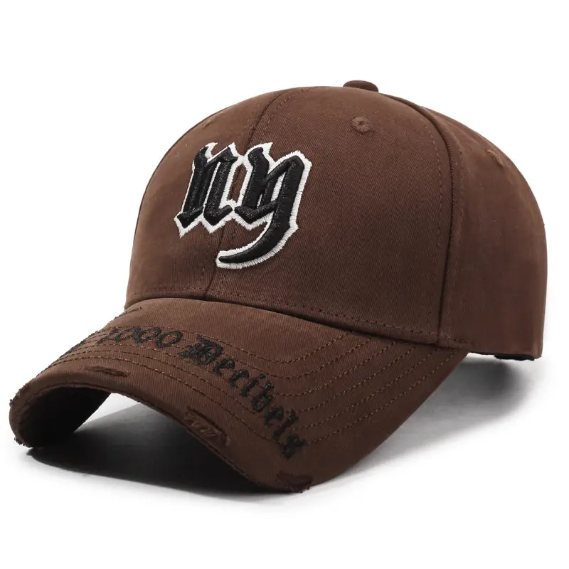 Beige 3D Letter Cap with Broken Hood & Sunshade