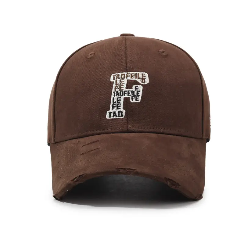 Unisex Navy Blue Embroidered Baseball Cap with F Letter Sun Protection - Image 10