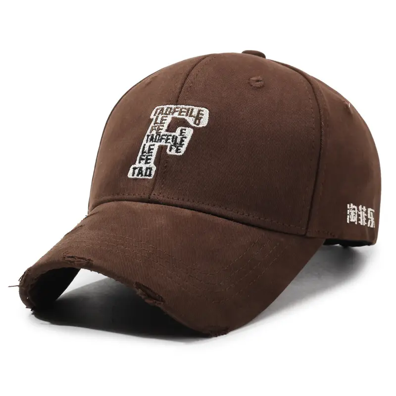 Unisex Navy Blue Embroidered Baseball Cap with F Letter Sun Protection - Image 13