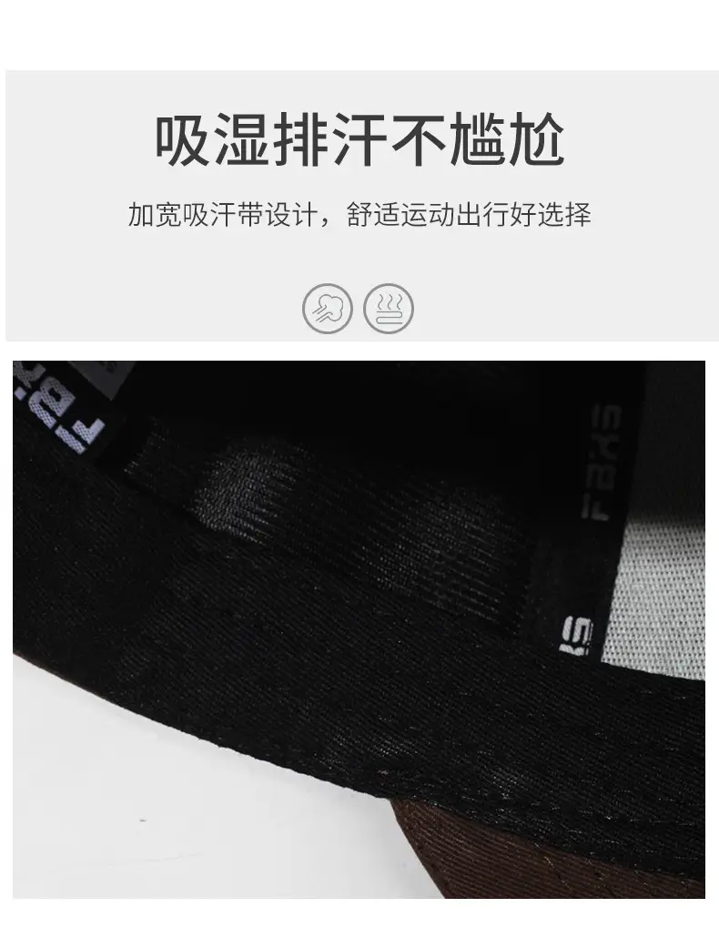Unisex Navy Blue Embroidered Baseball Cap with F Letter Sun Protection — feature 3