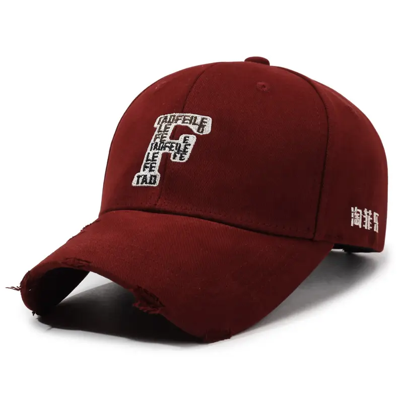 Unisex Navy Blue Embroidered Baseball Cap with F Letter Sun Protection - Image 7