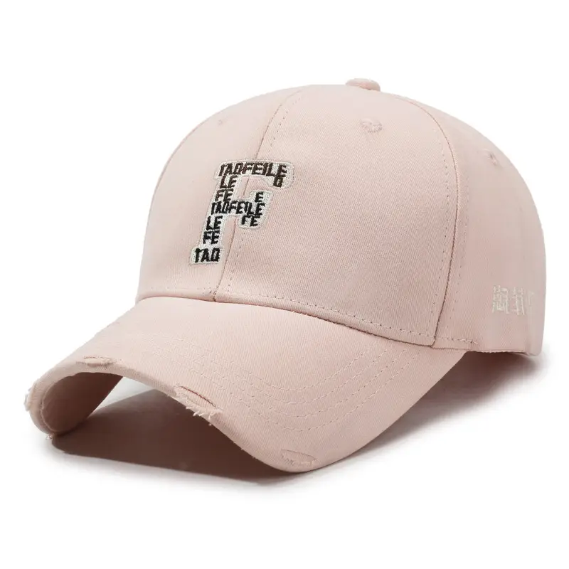 Unisex Navy Blue Embroidered Baseball Cap with F Letter Sun Protection - Image 8