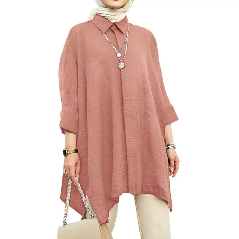 Cross Border Shirt Women Plus Size Casual Top Malaysia Muslim Clothes - Image 6