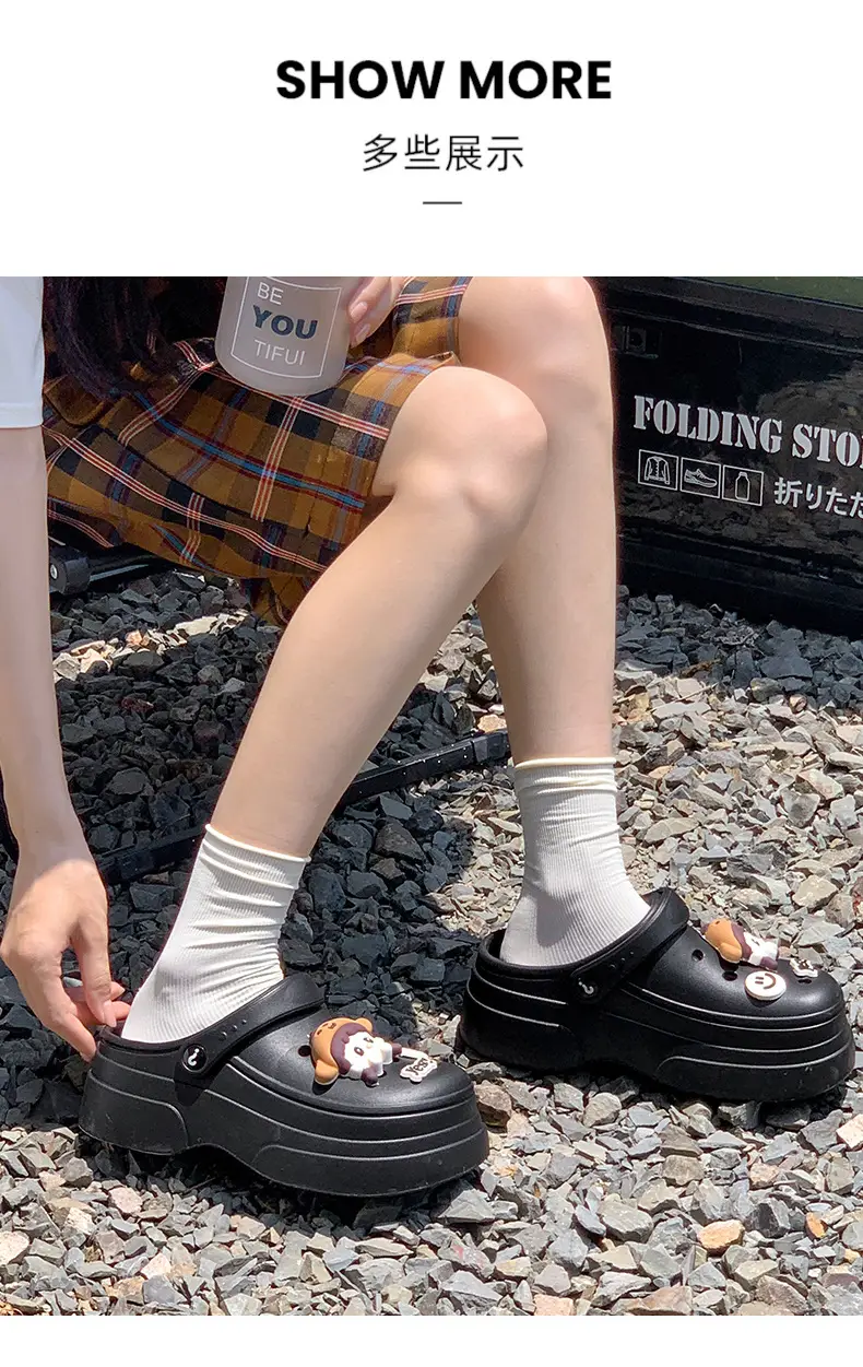 Cave shoes net red explosions foreign trade EVA garden women's shoes non-slip fashion dual-purpose Baotou women's slippers manufacturers wholesale — feature 11