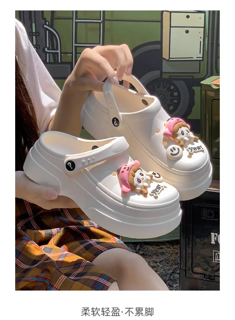 Cave shoes net red explosions foreign trade EVA garden women's shoes non-slip fashion dual-purpose Baotou women's slippers manufacturers wholesale — feature 13