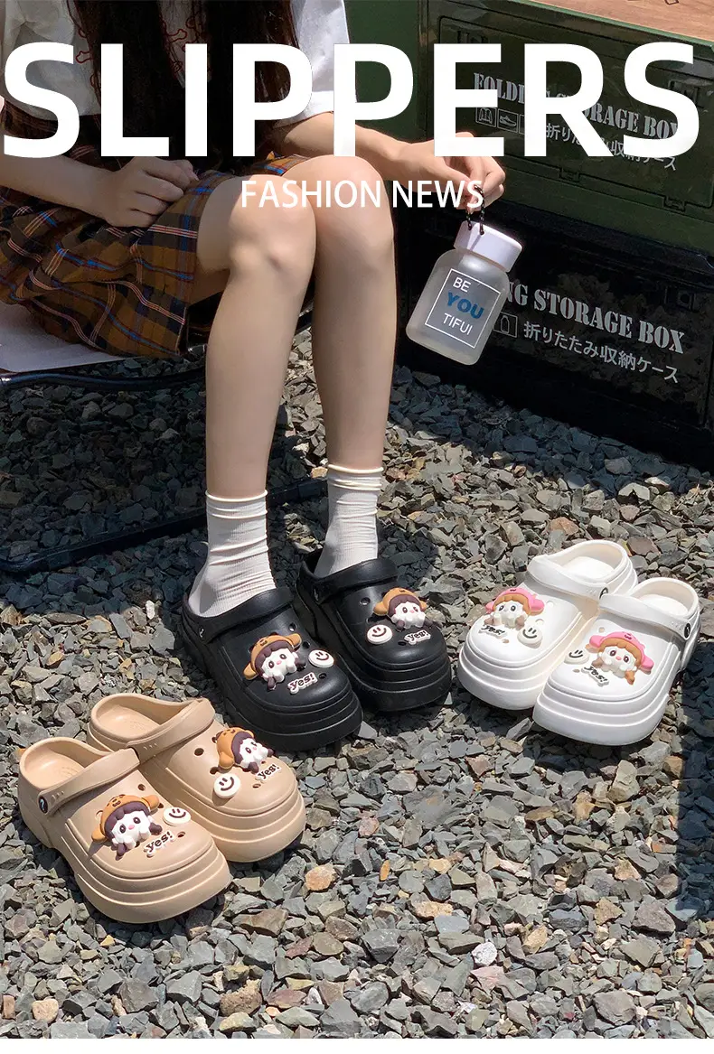Cave shoes net red explosions foreign trade EVA garden women's shoes non-slip fashion dual-purpose Baotou women's slippers manufacturers wholesale — feature 2