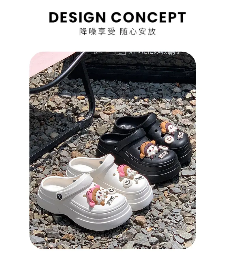 Cave shoes net red explosions foreign trade EVA garden women's shoes non-slip fashion dual-purpose Baotou women's slippers manufacturers wholesale — feature 3