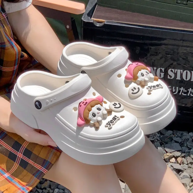 Cave shoes net red explosions foreign trade EVA garden women's shoes non-slip fashion dual-purpose Baotou women's slippers manufacturers wholesale - Image 2