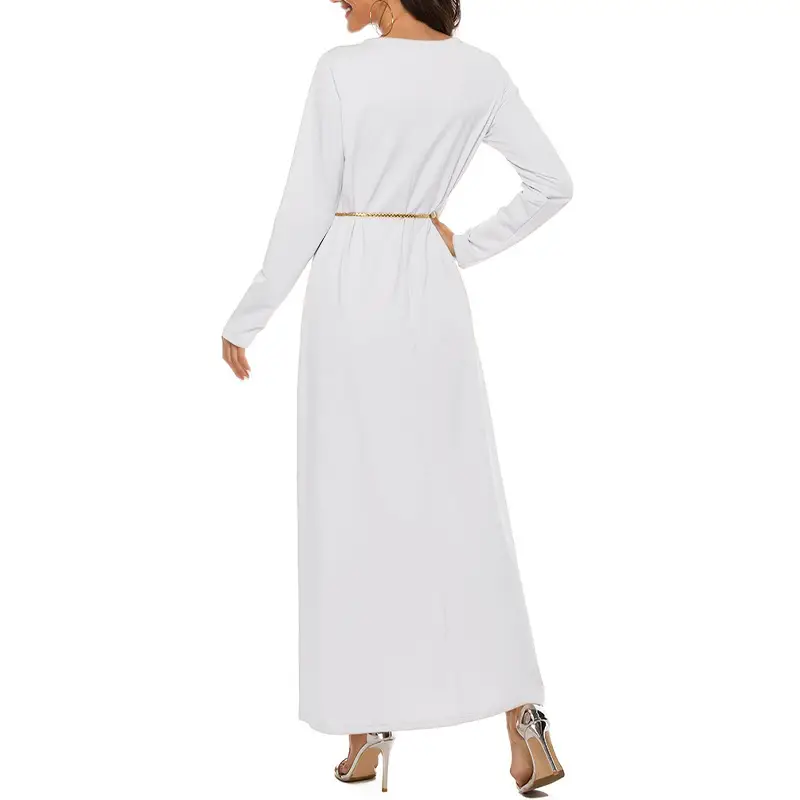 Muslim Ceremony Dress Long Sleeve Inner Robe Beige — feature 8