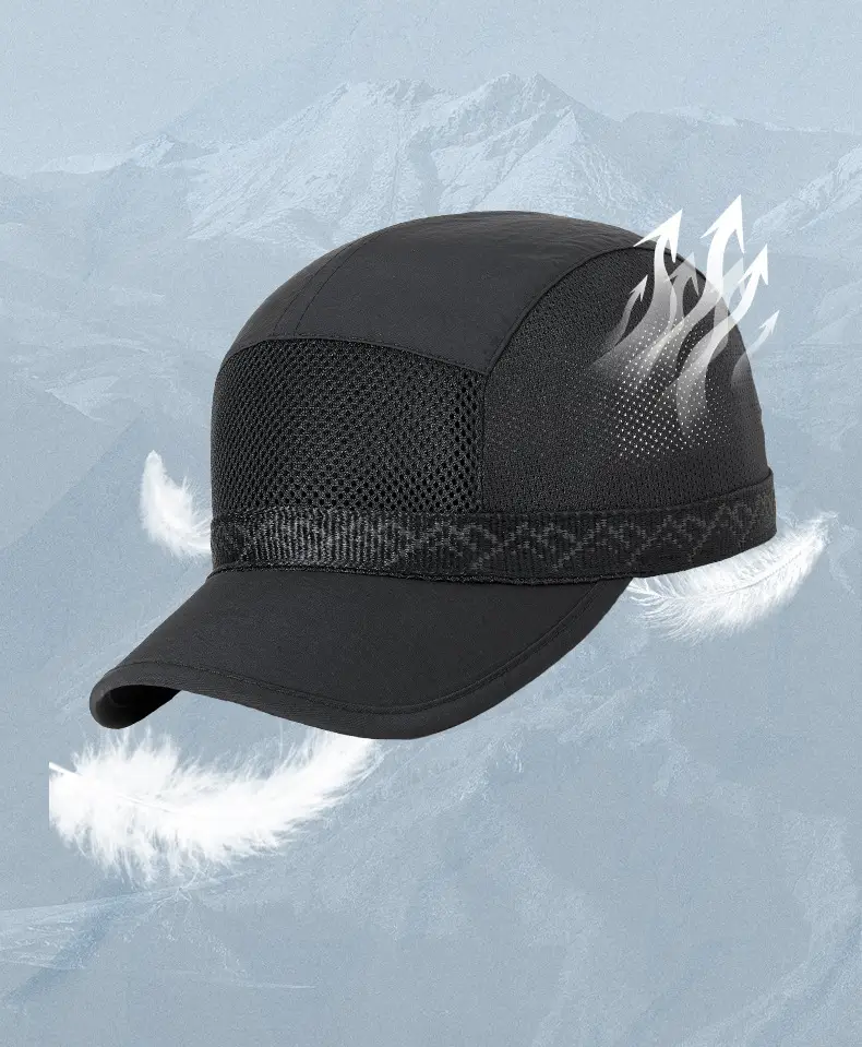Women's Beige Mesh Cap Outdoor Sunscreen — feature 16