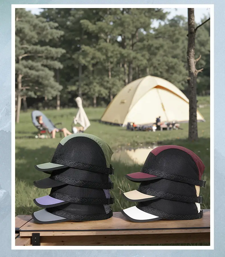 Women's Beige Mesh Cap Outdoor Sunscreen — feature 22