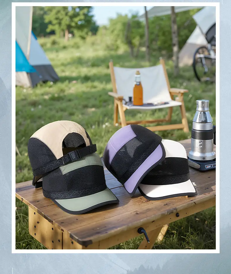Women's Beige Mesh Cap Outdoor Sunscreen — feature 25