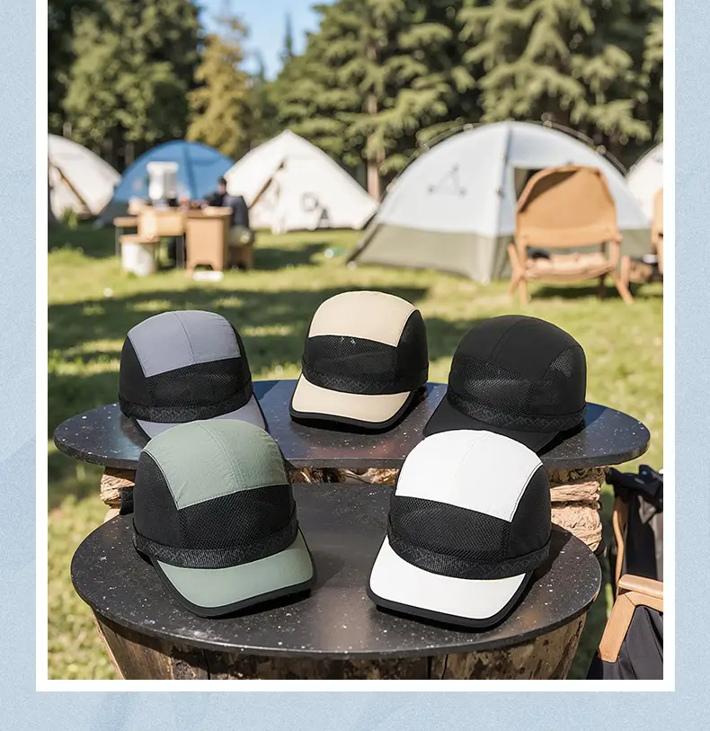 Women's Beige Mesh Cap Outdoor Sunscreen — feature 29