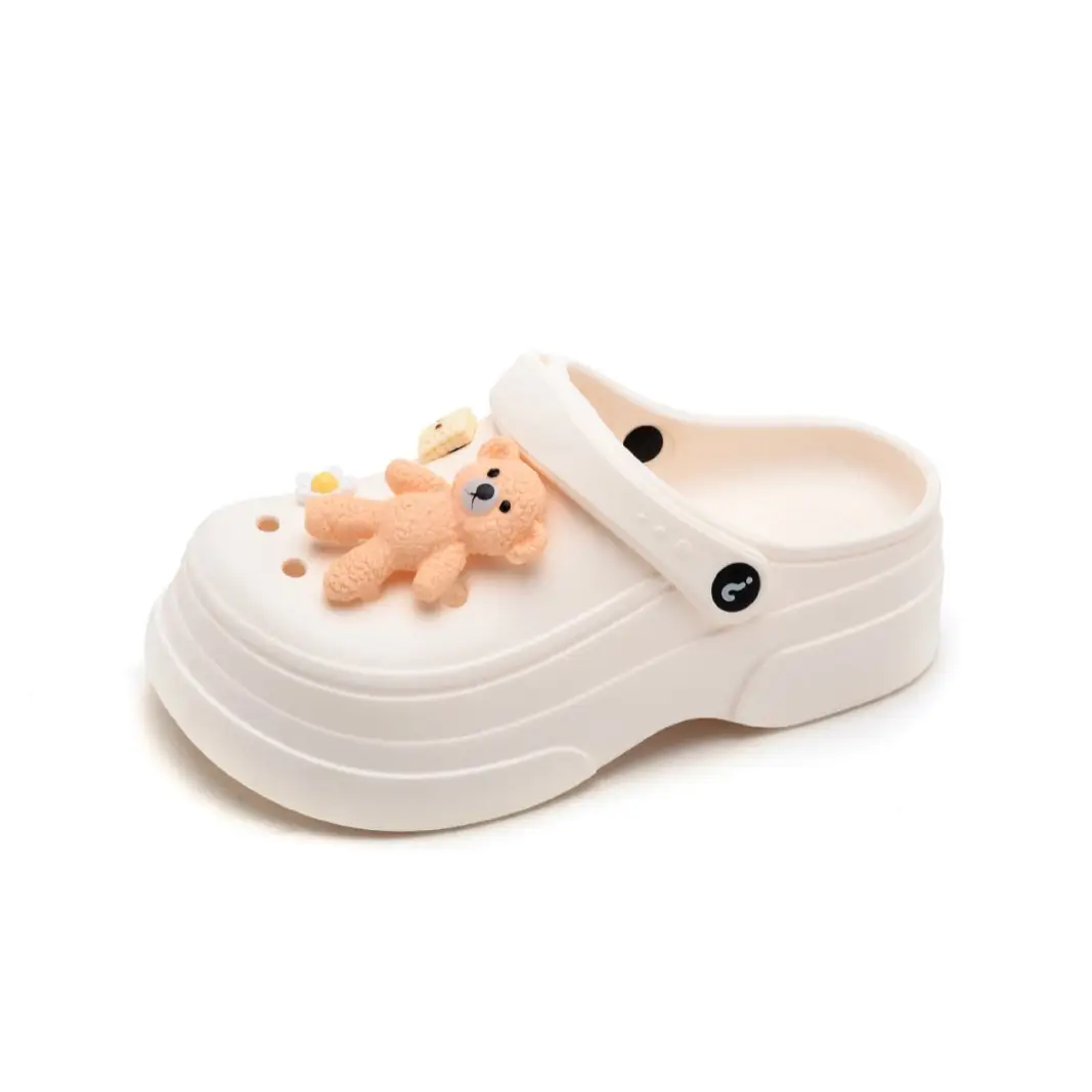 New Ladies Hole Shoes Ultra Light Elastic White — feature 11