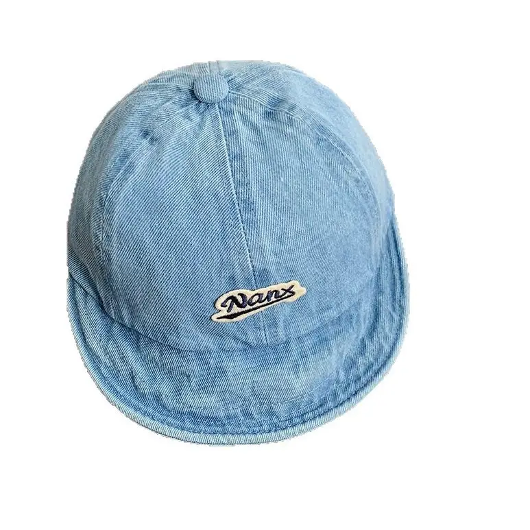 Blue Denim Fisherman Cap for Boys Girls Sunscreen Hat - Image 8