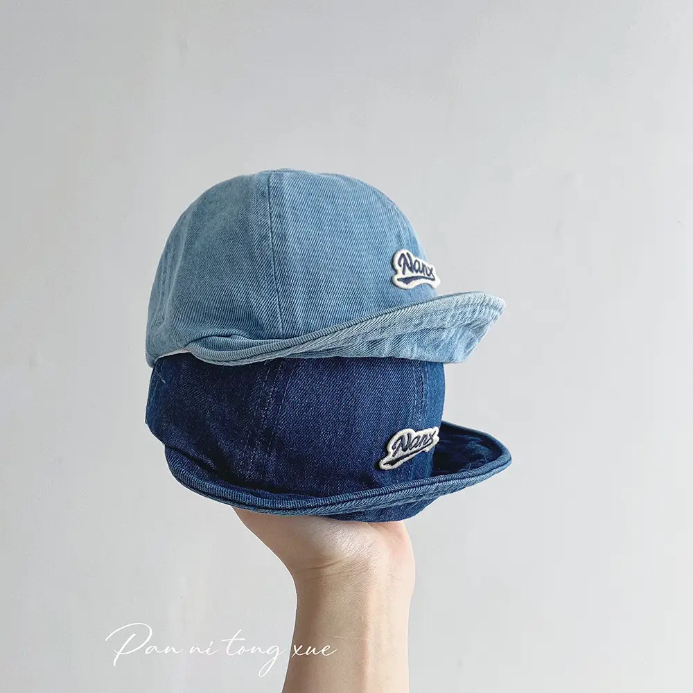 Blue Denim Fisherman Cap for Boys Girls Sunscreen Hat — feature 31