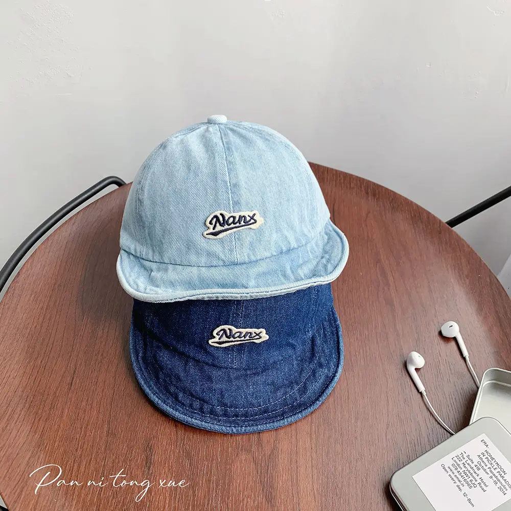 Blue Denim Fisherman Cap for Boys Girls Sunscreen Hat — feature 35
