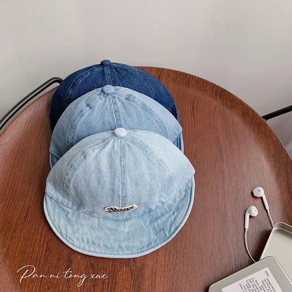 Blue Denim Fisherman Cap for Boys Girls Sunscreen Hat — feature 41