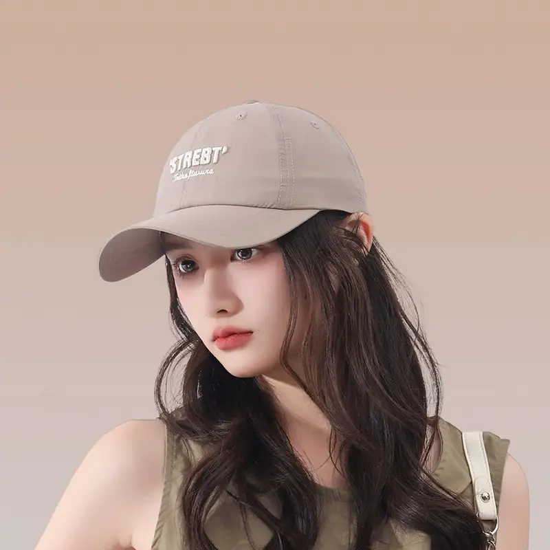 Women Pink Street Style Baseball Cap with Embroidered Letter — feature 10