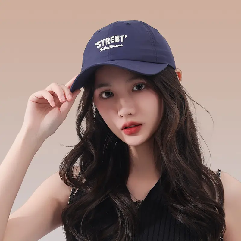 Women Pink Street Style Baseball Cap with Embroidered Letter — feature 19