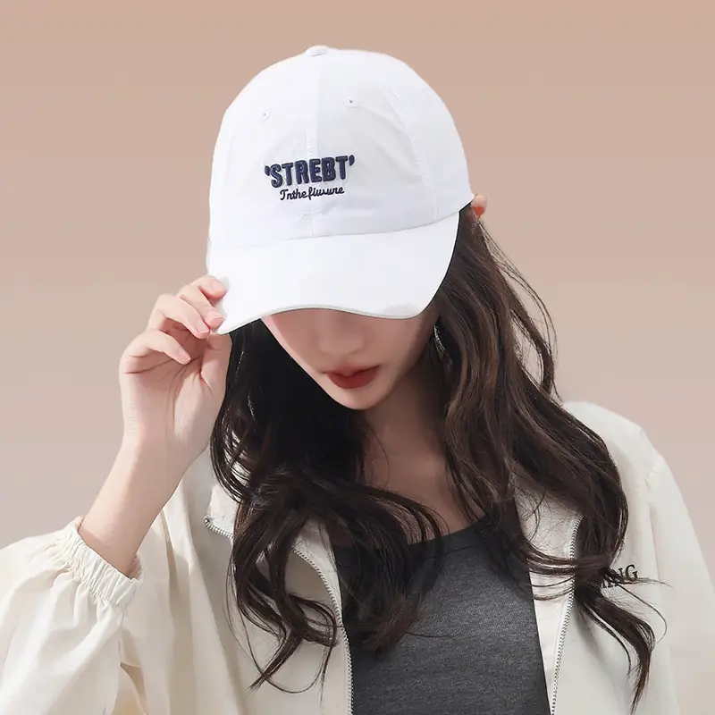 Women Pink Street Style Baseball Cap with Embroidered Letter — feature 9