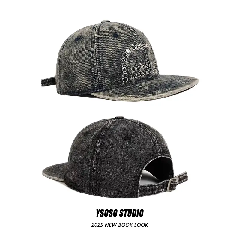 Vintage Washed Denim Hip-hop Cap for Men Women — feature 1