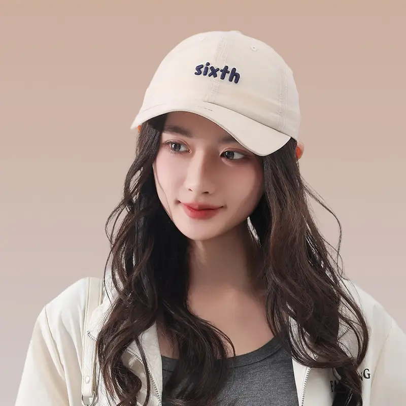 Women's 6th Embroidered Baseball Cap Spring Summer Duck Tongue Hat
