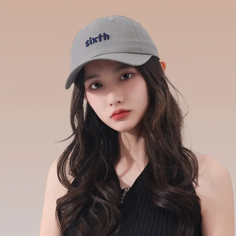 Women's 6th Embroidered Baseball Cap Spring Summer Duck Tongue Hat