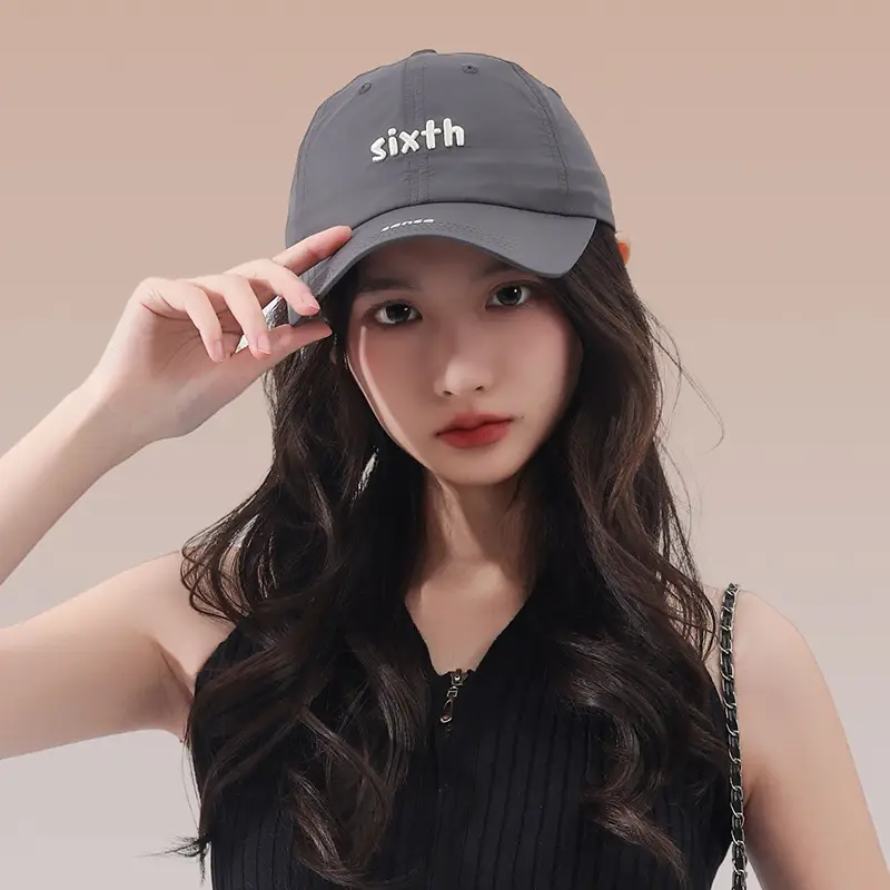 Women's 6th Embroidered Baseball Cap Spring Summer Duck Tongue Hat