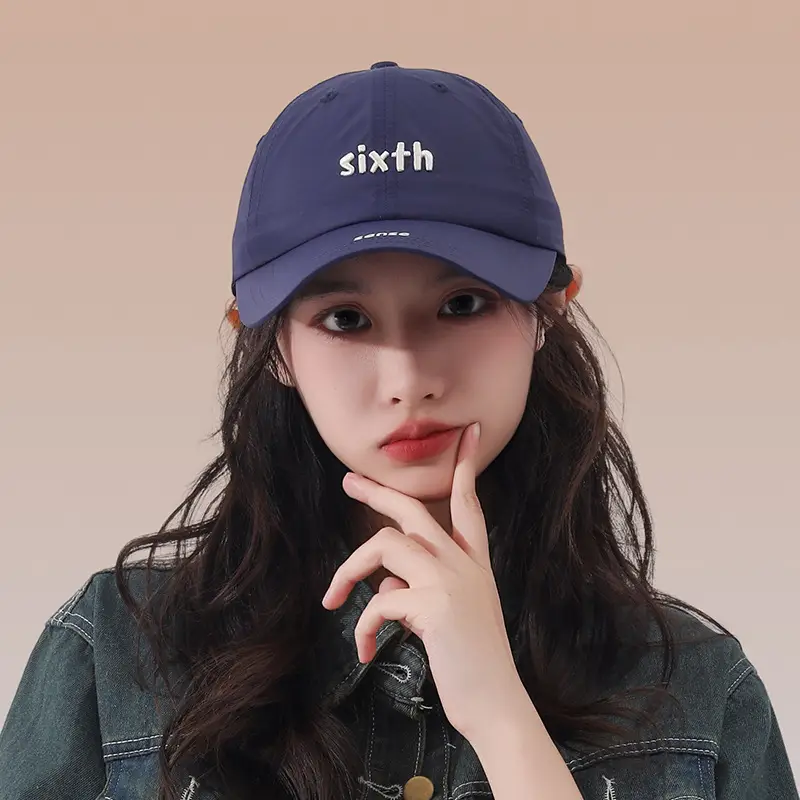 Women's 6th Embroidered Baseball Cap Spring Summer Duck Tongue Hat — feature 20